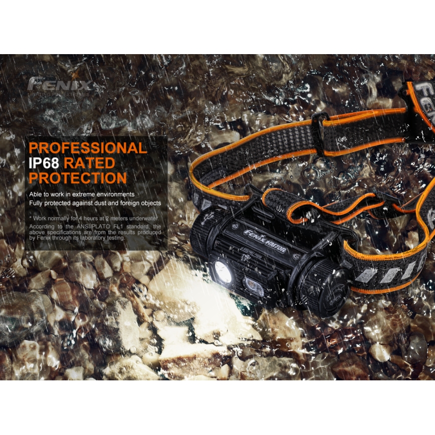 Fenix HM70R - Lampe frontale rechargeable 4xLED/1x21700 IP68 1600 brillant 800 h 5000 mAh
