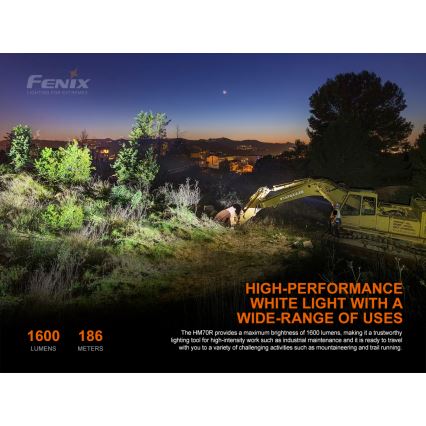 Fenix HM70R - Lampe frontale rechargeable 4xLED/1x21700 IP68 1600 brillant 800 h 5000 mAh