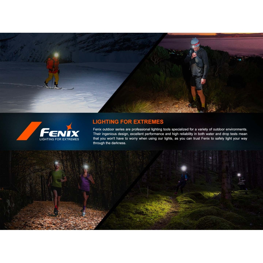 Fenix HP12RTABL - Dimbare oplaadbare hoofdlamp LED/USB 4000 mAh IP66 1300 lm 310 h zwart