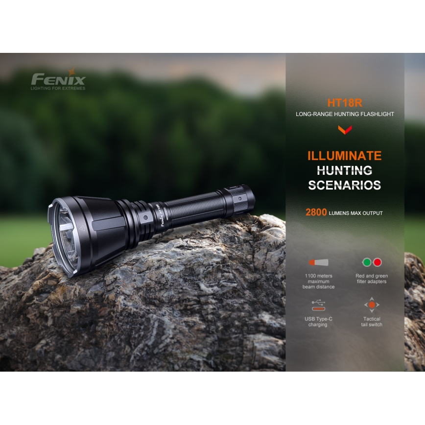 Fenix HT18R - LED Dimbaar oplaadbaar zaklamp LED/1x21700 IP68 2800 Im 42 h 5000 mAh