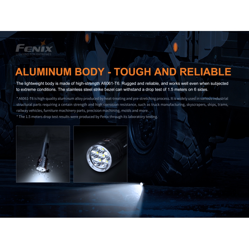 Fenix LR35R - Oplaadbare LED Zaklamp 6xLED/2x21700 IP68