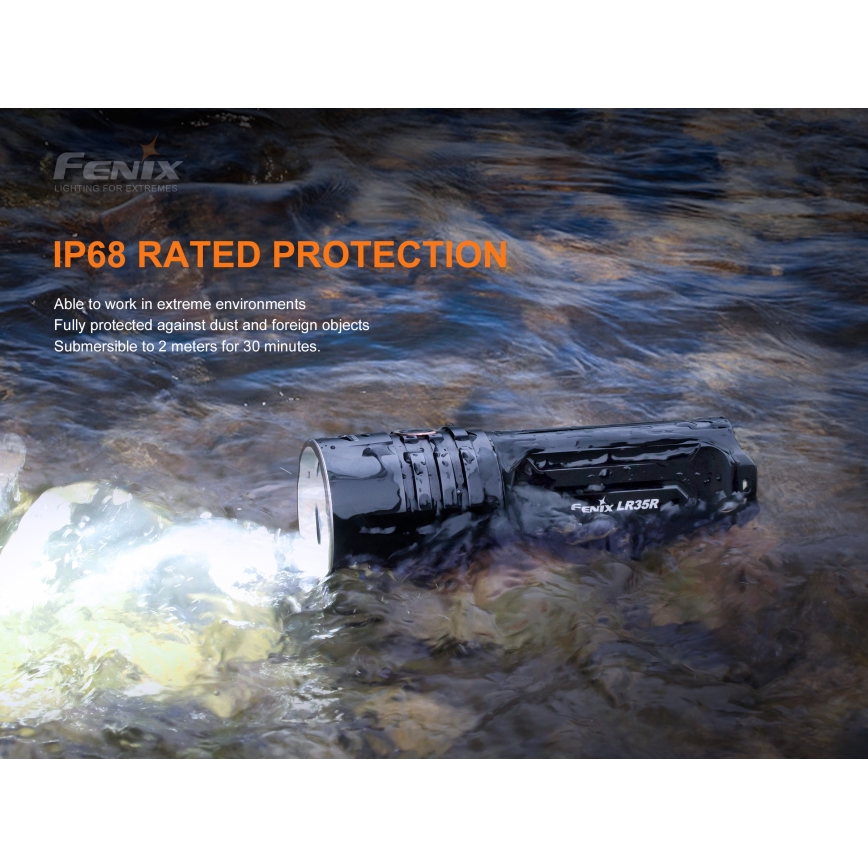 Fenix LR35R - Oplaadbare LED Zaklamp 6xLED/2x21700 IP68