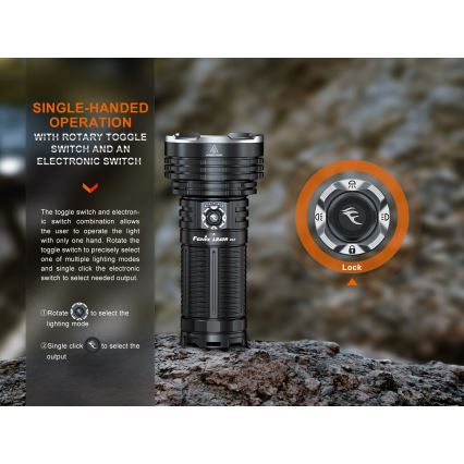 Fenix LR40RV20 - Lampe torche rechargeable LED/USB IP68 15000 brillant 177 h 5000 mAh
