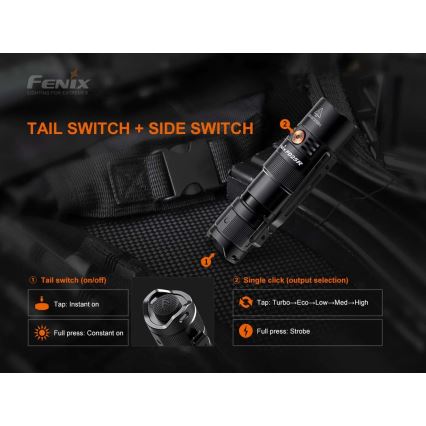 Fenix PD25R - LED Oplaadbare zaklamp LED/USB/1xCR123A IP68 800 lm 70 h 700 mAh