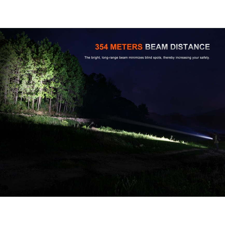 Fenix PD26RACE - LED lampe torche rechargeable dimmable LED/USB 1600 mAh IP68 1300 lm 556 h noire
