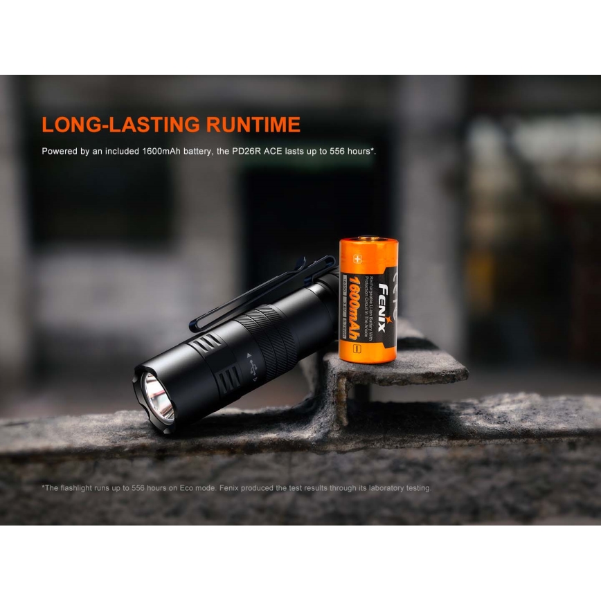 Fenix PD26RACE - LED lampe torche rechargeable dimmable LED/USB 1600 mAh IP68 1300 lm 556 h noire