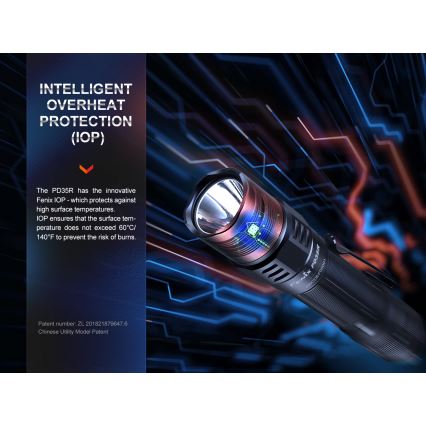 Fenix PD35R - Oplaadbare LED-zaklamp LED/USB/2xCR123A IP68 1700 lm 100 u 3400 mAh