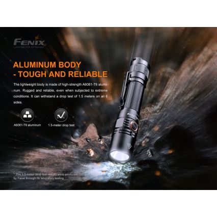 Fenix PD35V30 - Lampe torche rechargeable LED/USB/2xCR123A IP68 1700 brillant 230 h 2600 mAh