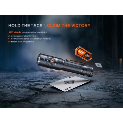 Fenix PD36RACE - LED Dimbare oplaadbare zaklamp LED/USB 5000 mAh IP68 3000 lm 63,45 h zwart