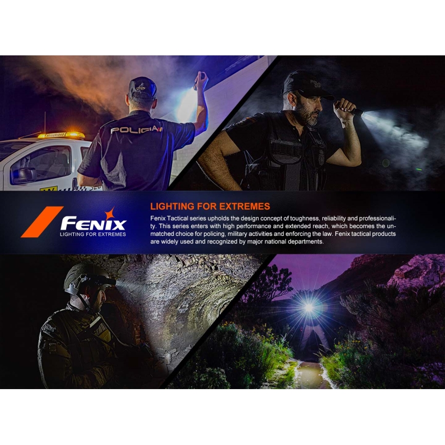 Fenix PD36RACE - Lampe torche rechargeable LED à intensité variable LED/USB 5000 mAh IP68 3000 lm 63,45 h noire