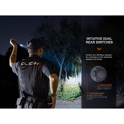 Fenix PD36RPRO - Lampe torche tactique rechargeable LED/USB IP68 2800 lm 42 h 5000 mAh