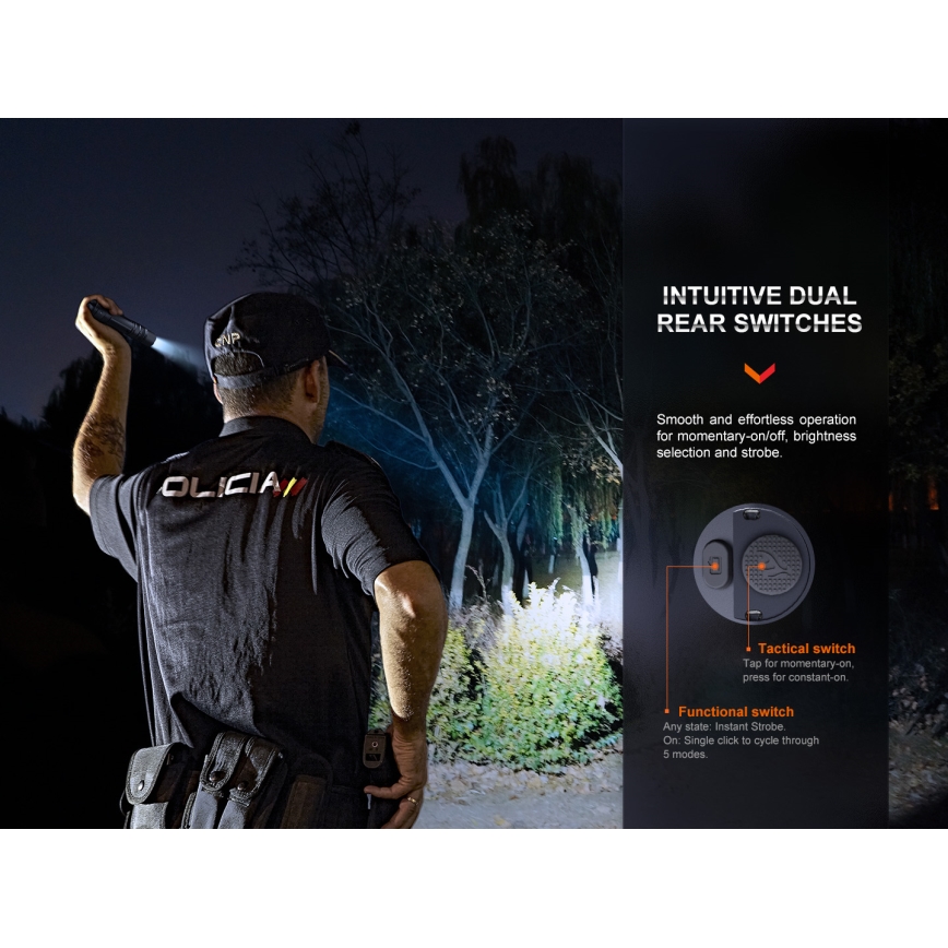 Fenix PD36RPRO - Lampe torche tactique rechargeable LED/USB IP68 2800 lm 42 h 5000 mAh