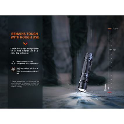 Fenix PD36RPRO - Lampe torche tactique rechargeable LED/USB IP68 2800 lm 42 h 5000 mAh