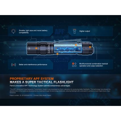 Fenix PD36RPRO - Lampe torche tactique rechargeable LED/USB IP68 2800 lm 42 h 5000 mAh