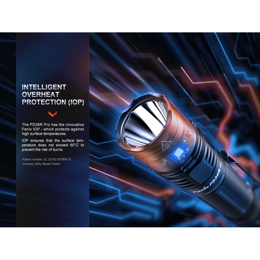 Fenix PD36RPRO - Lampe torche tactique rechargeable LED/USB IP68 2800 lm 42 h 5000 mAh