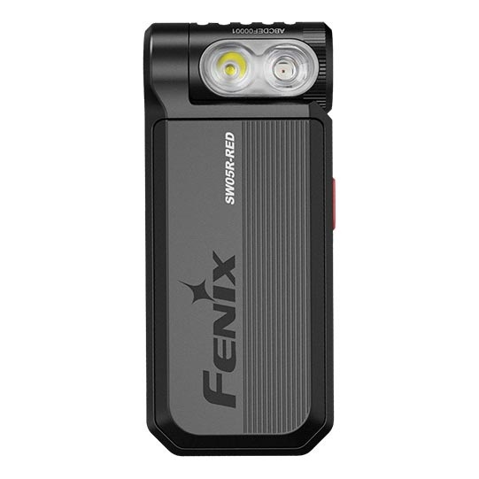 Fenix SW05RREDBLC - Lampe torche à intensité variable rechargeable LED/USB IPX6 150 lm 49 h 700 mAh noir