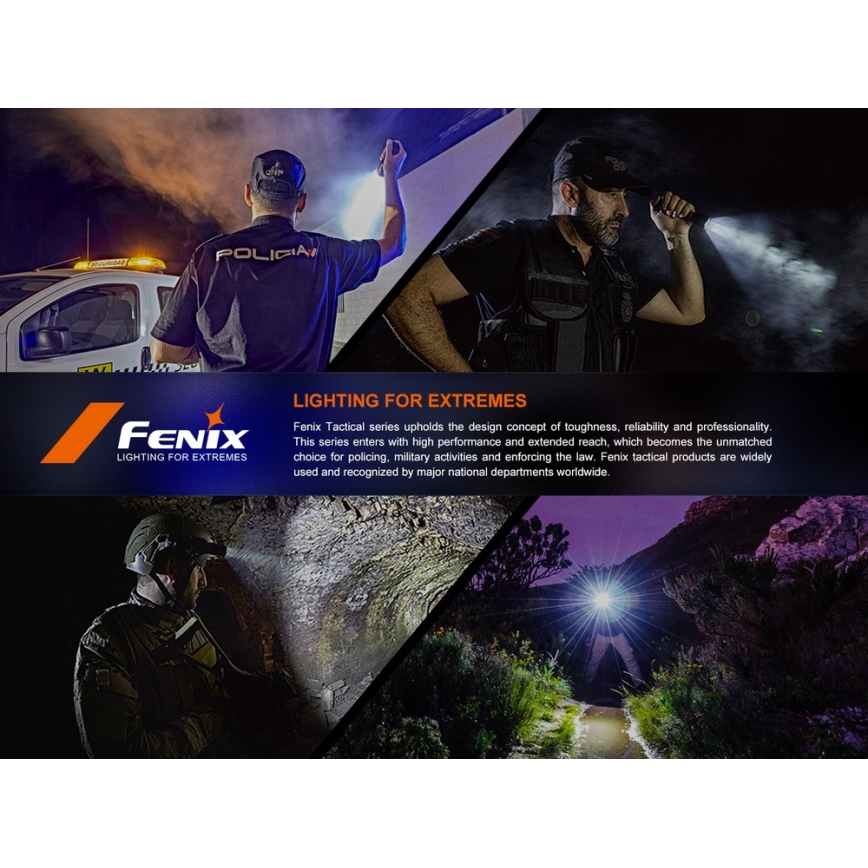 Fenix SW05RUVBLC - Lampe torche à intensité variable rechargeable LED/USB IPX6 150 lm 49 h noir