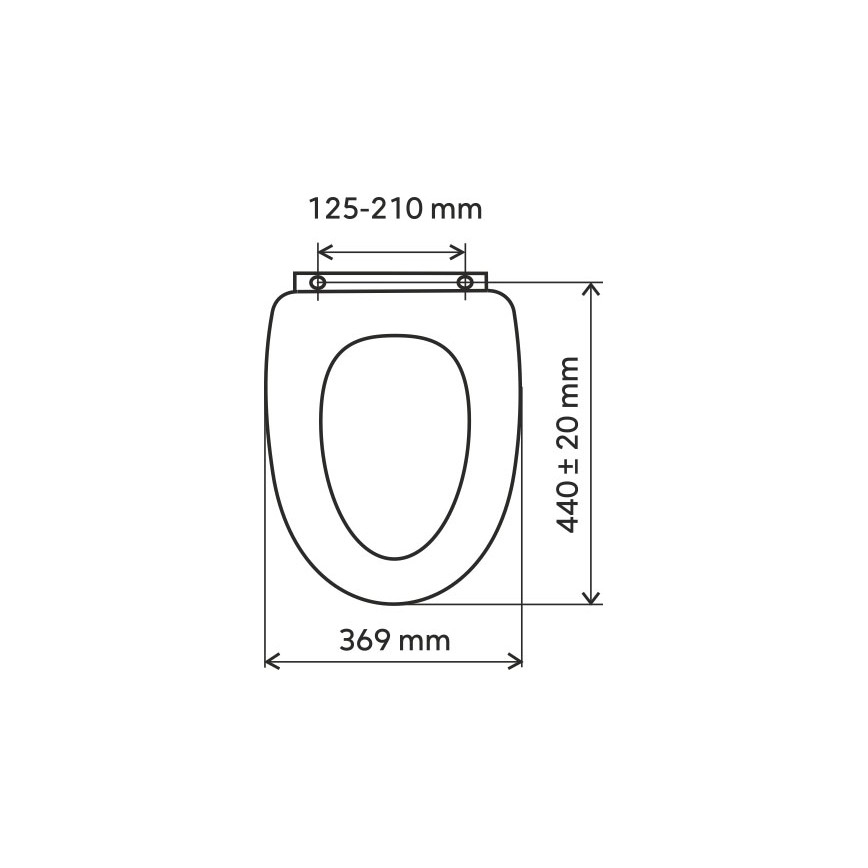 FERRO - Abattant de WC SoftClose en duroplast, noir