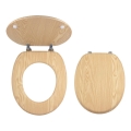 FERRO - Abattant WC en MDF, décor frêne
