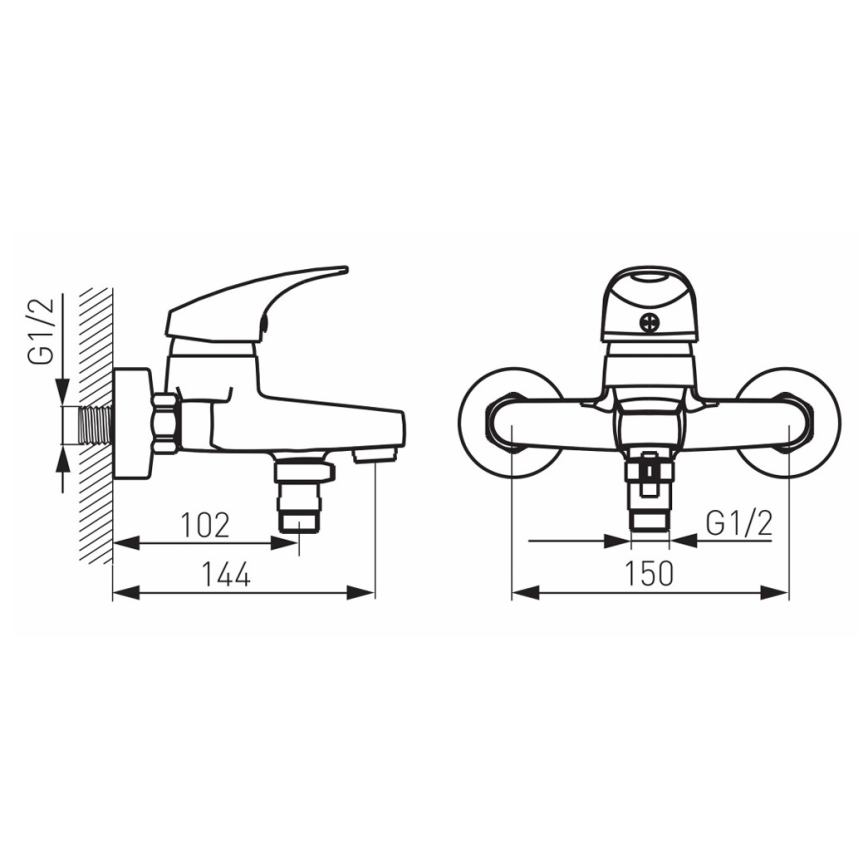 FERRO - Badmengkraan ONE glanzend chroom