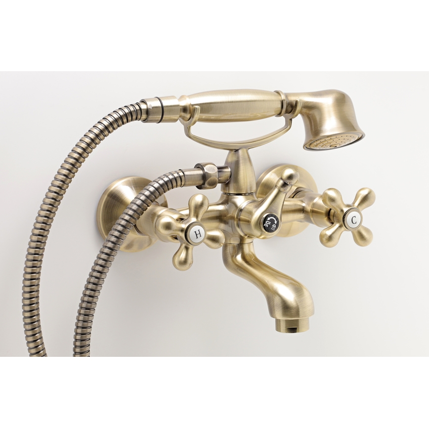 FERRO - Ensemble pour baignoire avec mitigeur ANTICA RETRO, finition bronze