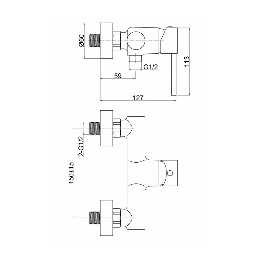 FERRO - Mitigeur de douche FIESTA chromé brillant