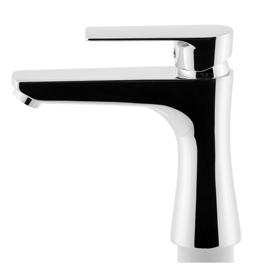 FERRO - Mitigeur pour lavabo + bonde ALGEO SQUARE, chrome brillant