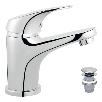 FERRO - Mitigeur pour lavabo + bonde ONE, chrome brillant