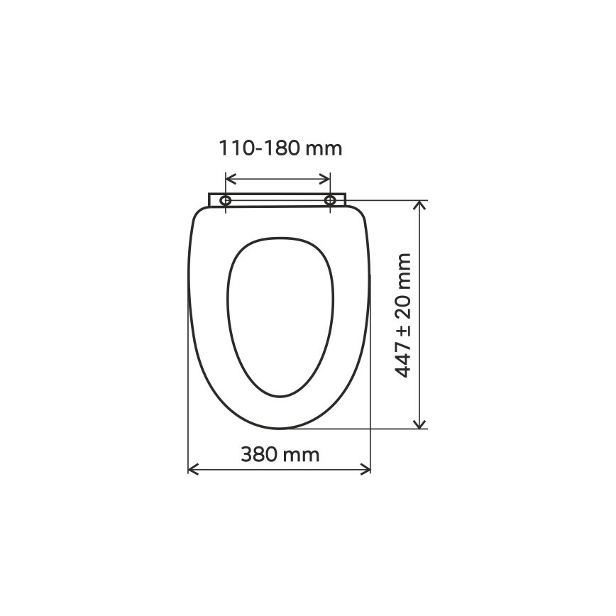 FERRO - Toiletbril SoftClose MDF/decor essen