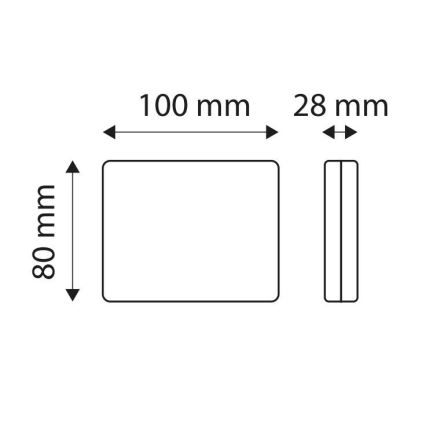 Feu de recul de voiture SINGLE LED/1W/12V IP67 argenté