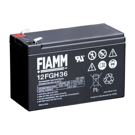 Fiamm 12FGH36 - Lood-zuur accu 12V/9Ah/faston 6,3mm