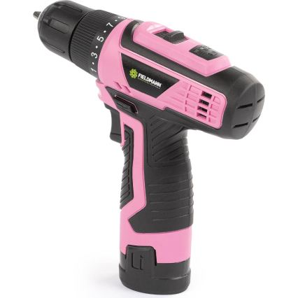 Fieldmann - Accuboormachine 12V 1500 mAh roze/zwart