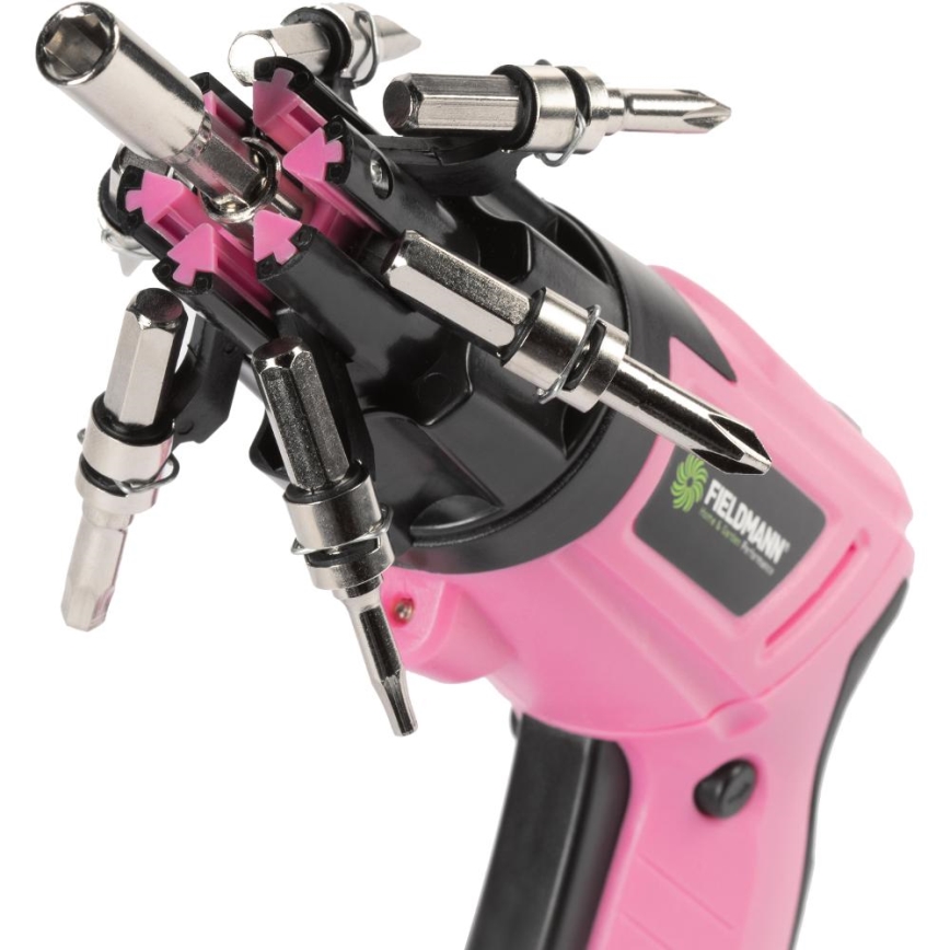 Fieldmann - accuschroevendraaier 3,6V 1300 mAh roze