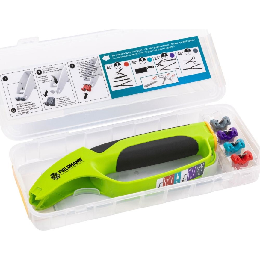 Fieldmann - Aiguisoir pour couteaux et ciseaux 4en1