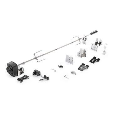 Fieldmann - Broche de rôtisserie motorisée 230 V en inox