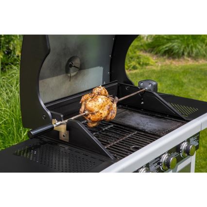 Fieldmann - Broche de rôtisserie motorisée 230V en acier inoxydable