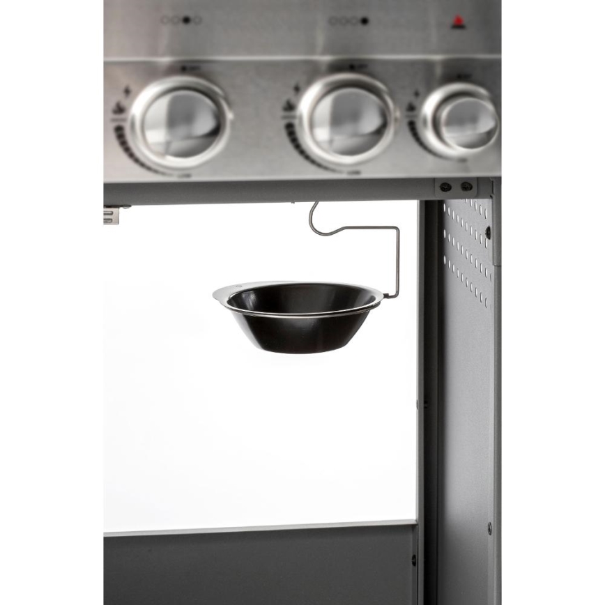 Fieldmann - Gasbarbecue met 5 branders, matte chromen afwerking