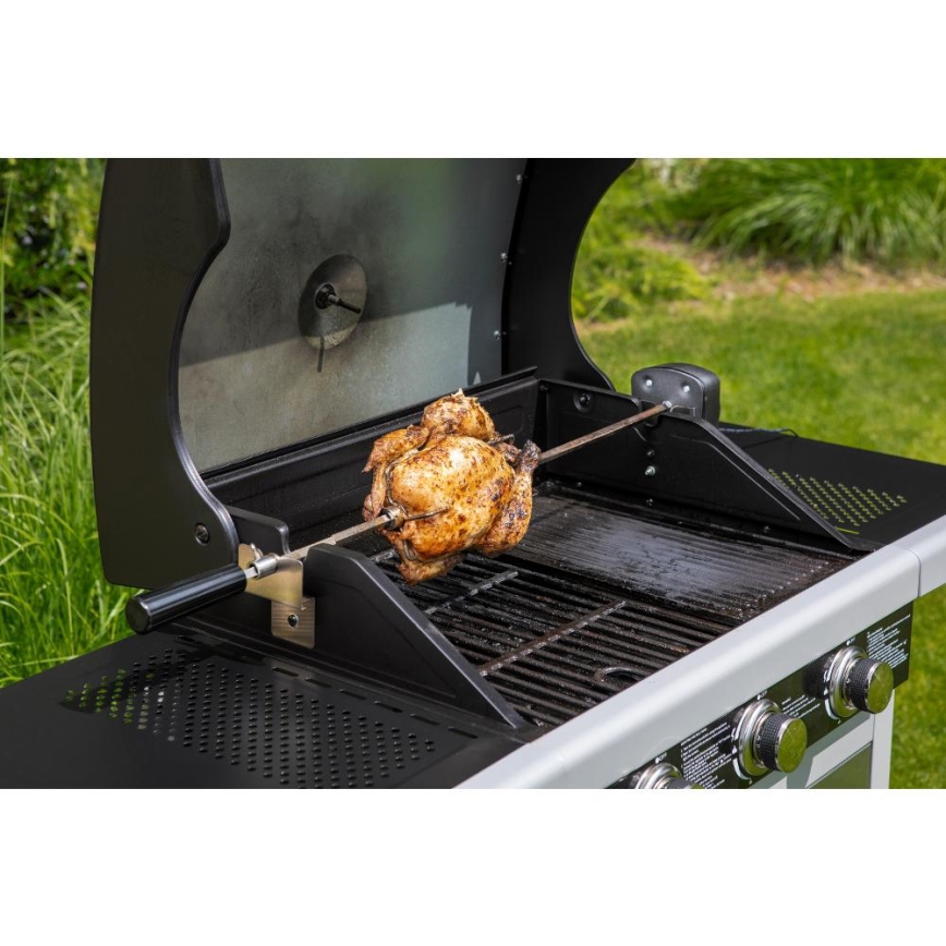 Fieldmann - Gasgrill 3x brander mat chroom