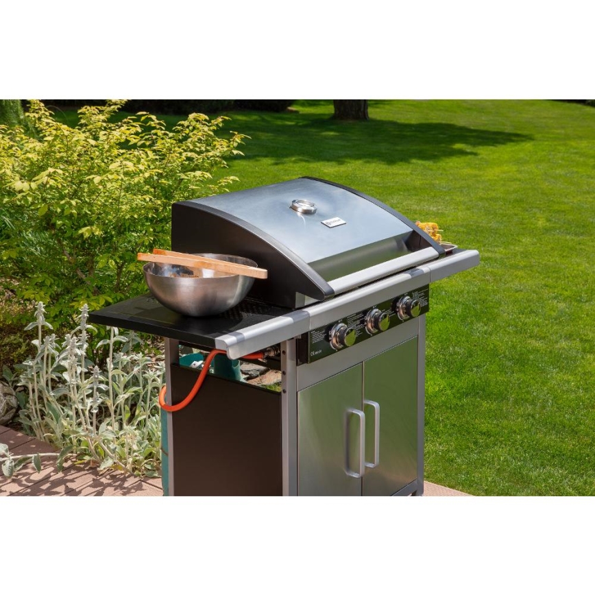 Fieldmann - Gasgrill 3x brander mat chroom