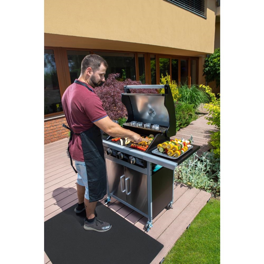 Fieldmann - Gasgrill 3x brander mat chroom