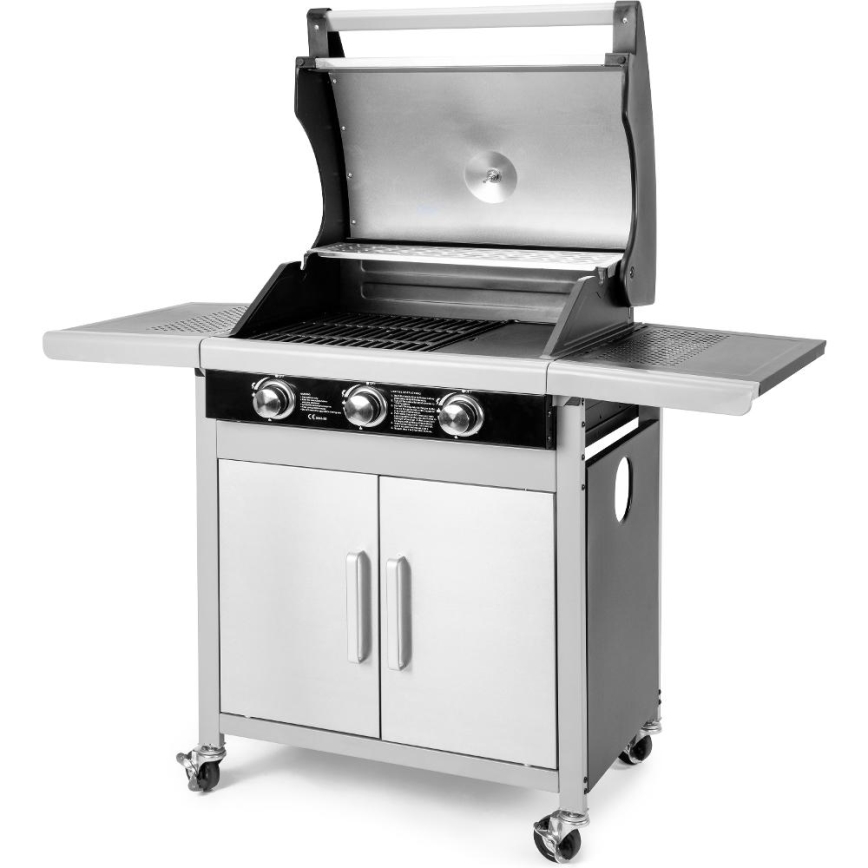 Fieldmann - Gril à gaz 3x brûleur chrome mat