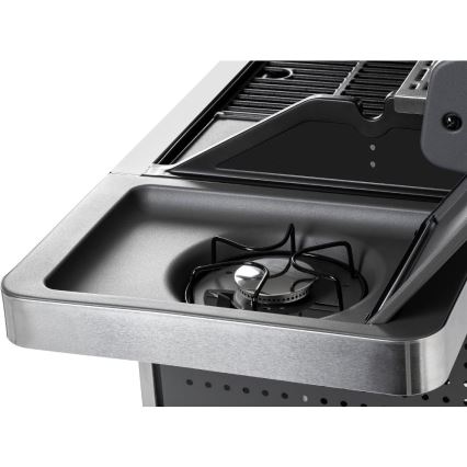 Fieldmann - Gril à gaz 5 brûleurs, finition chrome mat