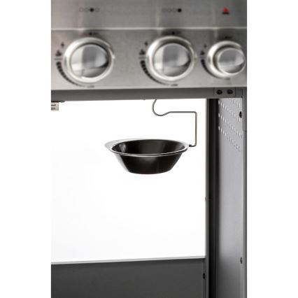 Fieldmann - Gril à gaz 5 brûleurs, finition chrome mat