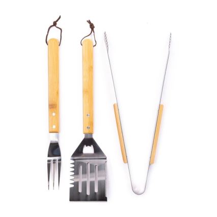 Fieldmann - Grilgerei van roestvrij staal met etui 3 st.