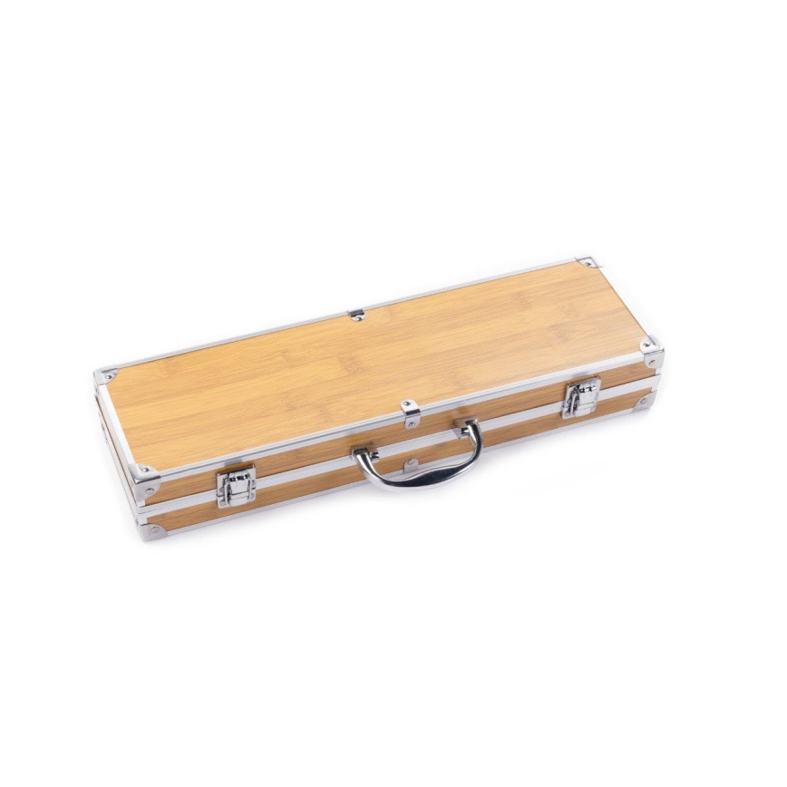 Fieldmann - Grilgerei van roestvrij staal met etui 3 st.