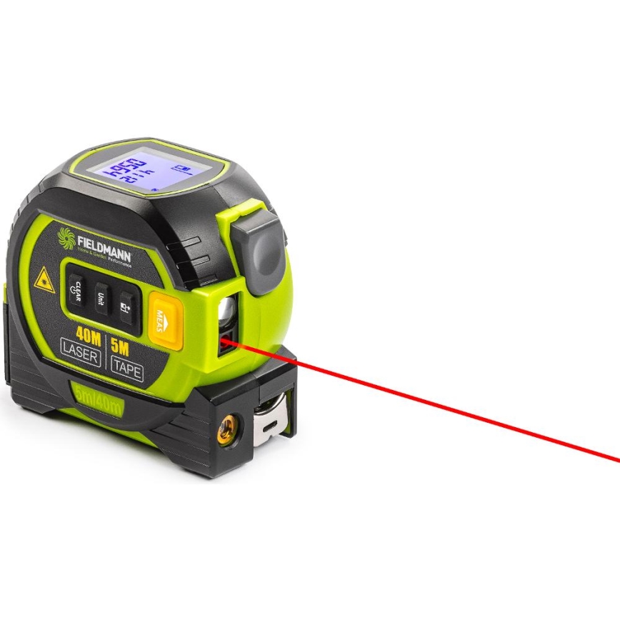 Fieldmann - Laserafstandsmeter met LED-display en roulettemeter 2xAA