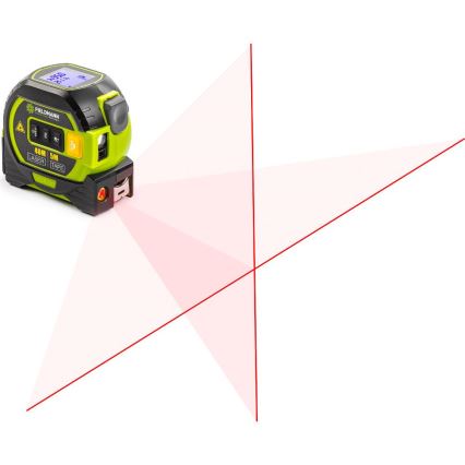 Fieldmann - Laserafstandsmeter met LED-display en roulettemeter 2xAA