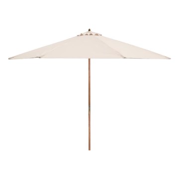 Fieldmann - Parasol diameter 3 m crème/acacia