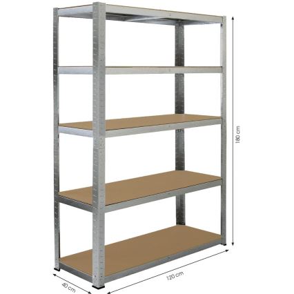 Fieldmann - Rayonnage de stockage 120x180x40 cm