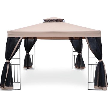 Fieldmann - Tuinprieel 3x3 m beige/zwart